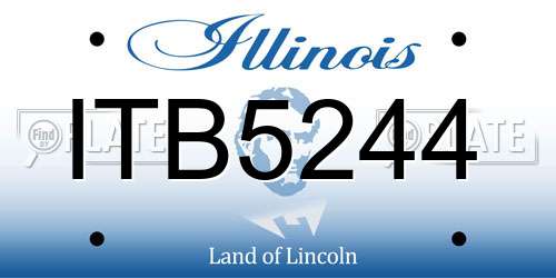 ITB5244 Illinois License Plate