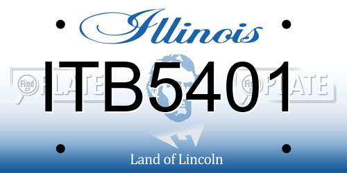 ITB5401 Illinois License Plate