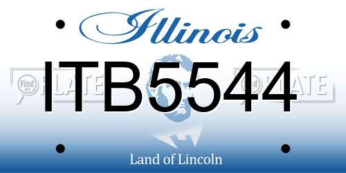ITB5544 Illinois License Plate