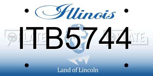 ITB5744 Illinois License Plate