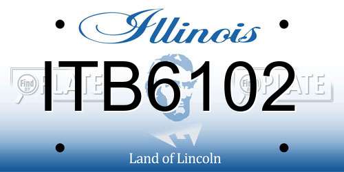 ITB6102 Illinois License Plate