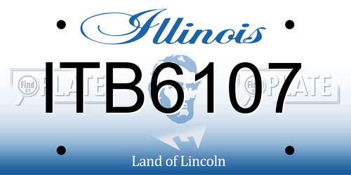 ITB6107 Illinois License Plate