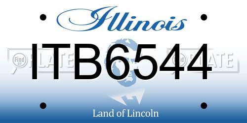 ITB6544 Illinois License Plate