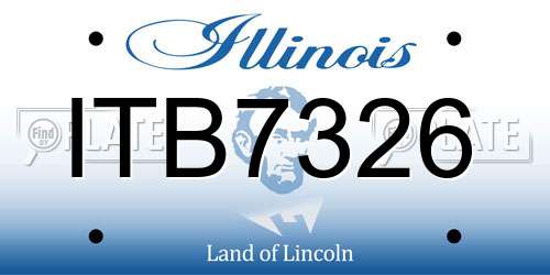 ITB7326 Illinois License Plate