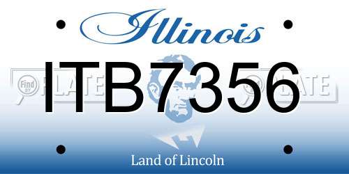 ITB7356 Illinois License Plate