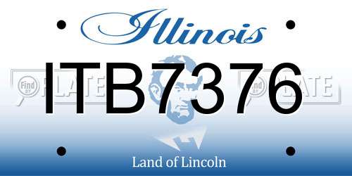 ITB7376 Illinois License Plate