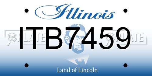 ITB7459 Illinois License Plate