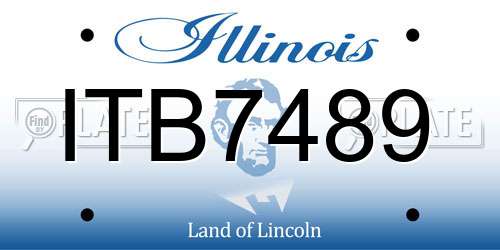 ITB7489 Illinois License Plate