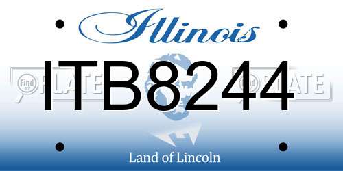 ITB8244 Illinois License Plate