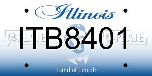 ITB8401 Illinois License Plate