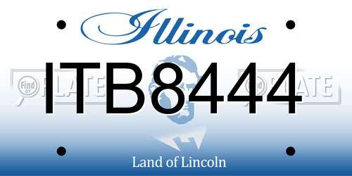 ITB8444 Illinois License Plate