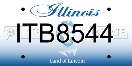 ITB8544 Illinois License Plate