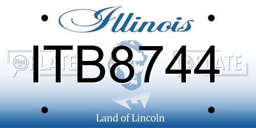 ITB8744 Illinois License Plate