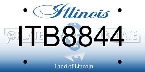 ITB8844 Illinois License Plate