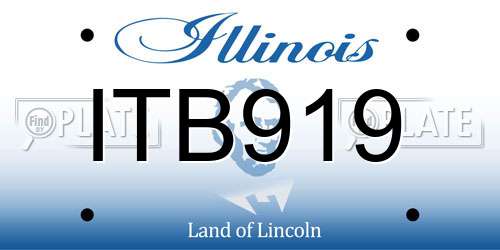 ITB919 Illinois License Plate