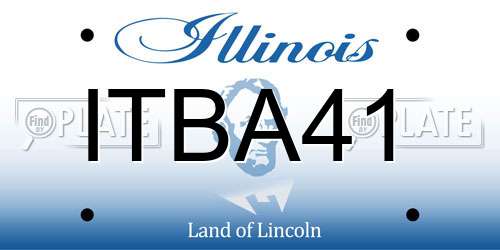 ITBA41 Illinois License Plate