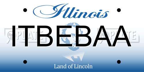 ITBEBAA Illinois License Plate