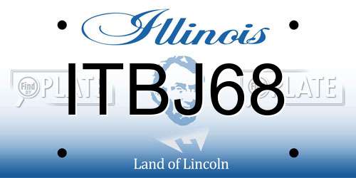 ITBJ68 Illinois License Plate