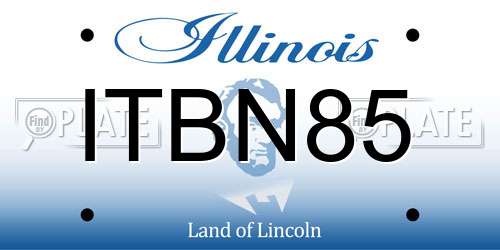 ITBN85 Illinois License Plate