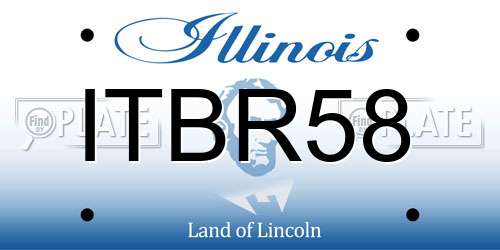 ITBR58 Illinois License Plate