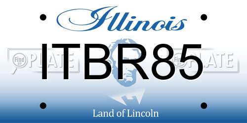 ITBR85 Illinois License Plate