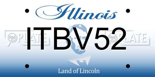 ITBV52 Illinois License Plate