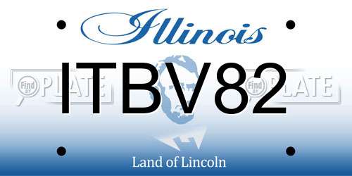 ITBV82 Illinois License Plate