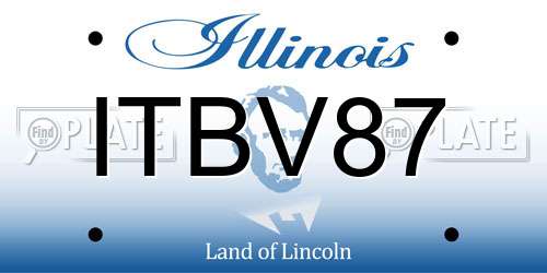 ITBV87 Illinois License Plate