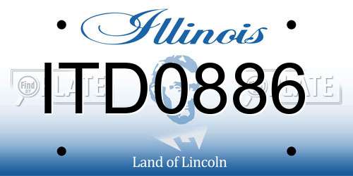 ITD0886 Illinois License Plate