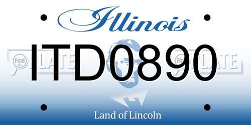 ITD0890 Illinois License Plate