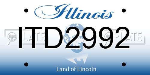 ITD2992 Illinois License Plate