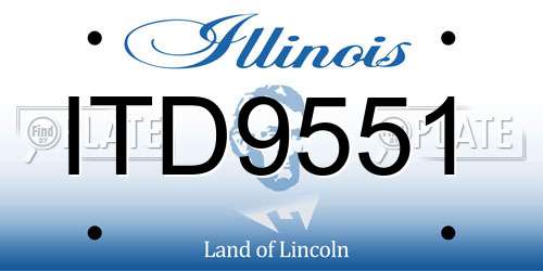 ITD9551 Illinois License Plate