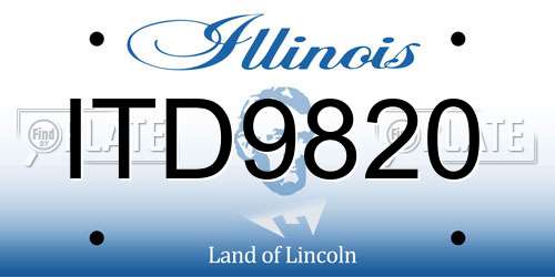 ITD9820 Illinois License Plate