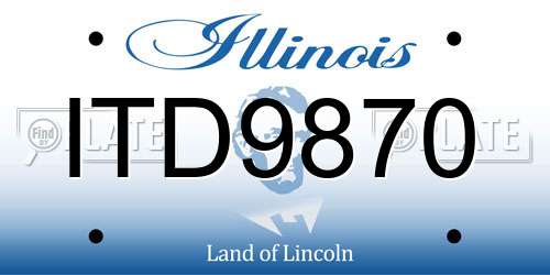 ITD9870 Illinois License Plate