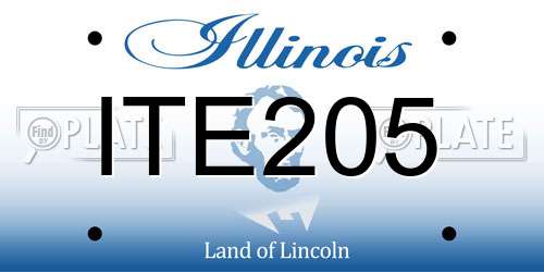 ITE205 Illinois License Plate