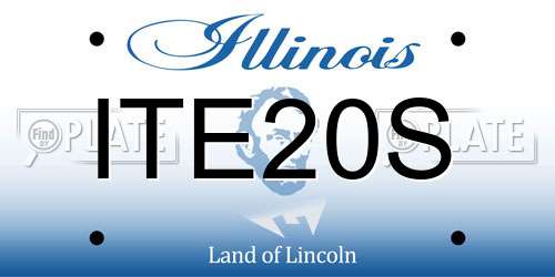 ITE20S Illinois License Plate