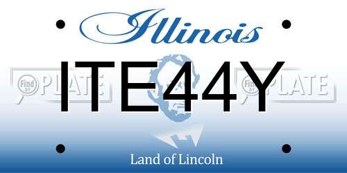 ITE44Y Illinois License Plate
