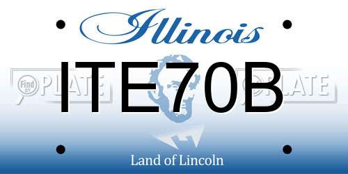 ITE70B Illinois License Plate