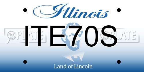 ITE70S Illinois License Plate