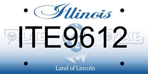 ITE9612 Illinois License Plate