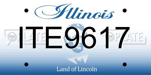 ITE9617 Illinois License Plate