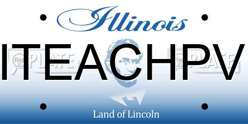 ITEACHPV Illinois License Plate