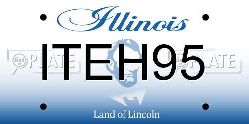 ITEH95 Illinois License Plate