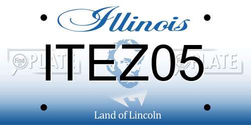 ITEZ05 Illinois License Plate