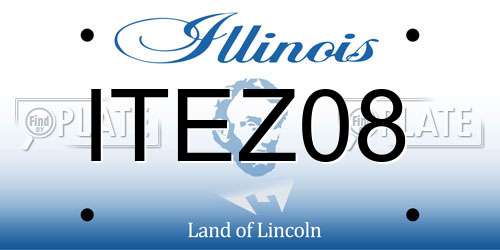 ITEZ08 Illinois License Plate