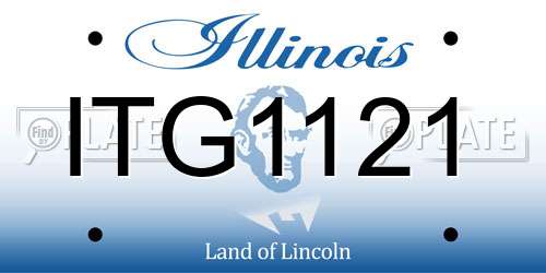 ITG1121 Illinois License Plate
