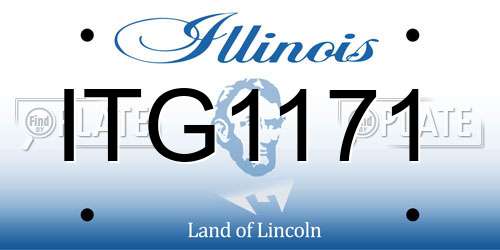 ITG1171 Illinois License Plate