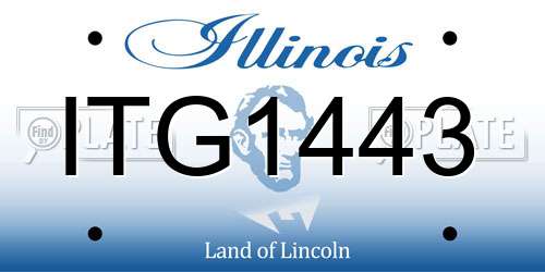 ITG1443 Illinois License Plate