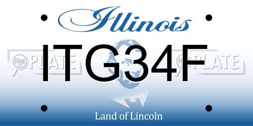 ITG34F Illinois License Plate