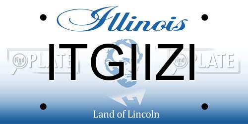 ITGIIZI Illinois License Plate